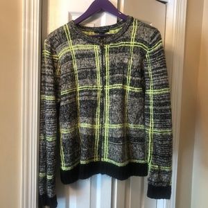 Green, Black, and White Sweater